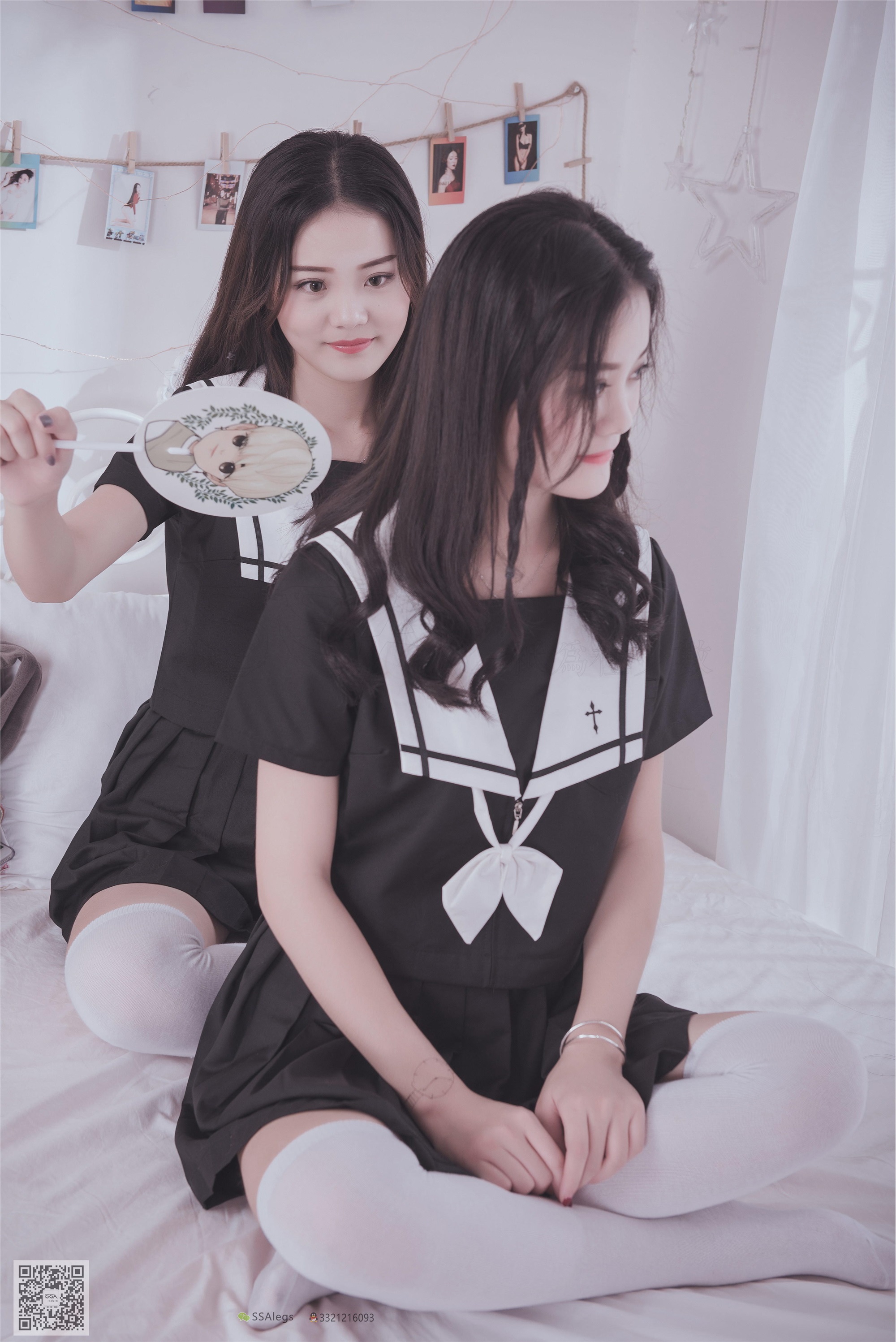 SSA丝社 NO.028 青青姐妹 姐妹花的JK情